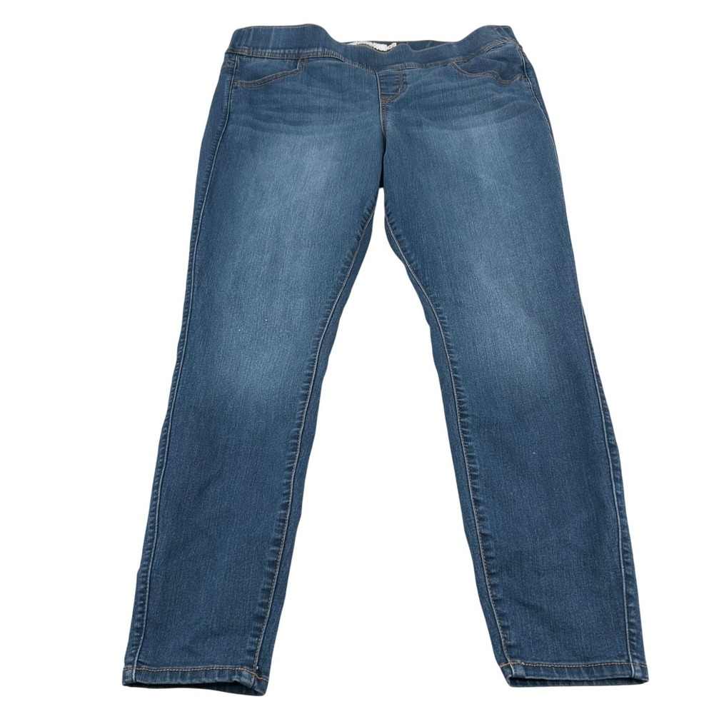 Torrid Lean Jean Womens 14R Blue Medium Wash Pull On Skinny Jeggings Plus Size